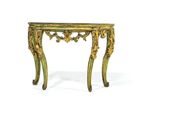 Tavolo a muro di forma mossa i  - Auction Antiquariato - Incanto Casa d'Aste e Galleria