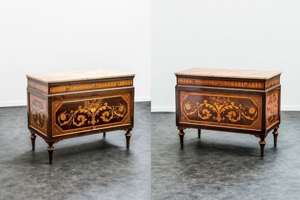 Coppia di cassettoni in paliss  - Asta Antiquariato - Incanto Casa d'Aste e Galleria