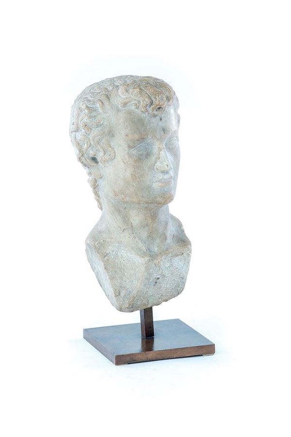 Busto di uomo in marmo bianco,  - Asta Antiquariato - Incanto Casa d'Aste e Galleria